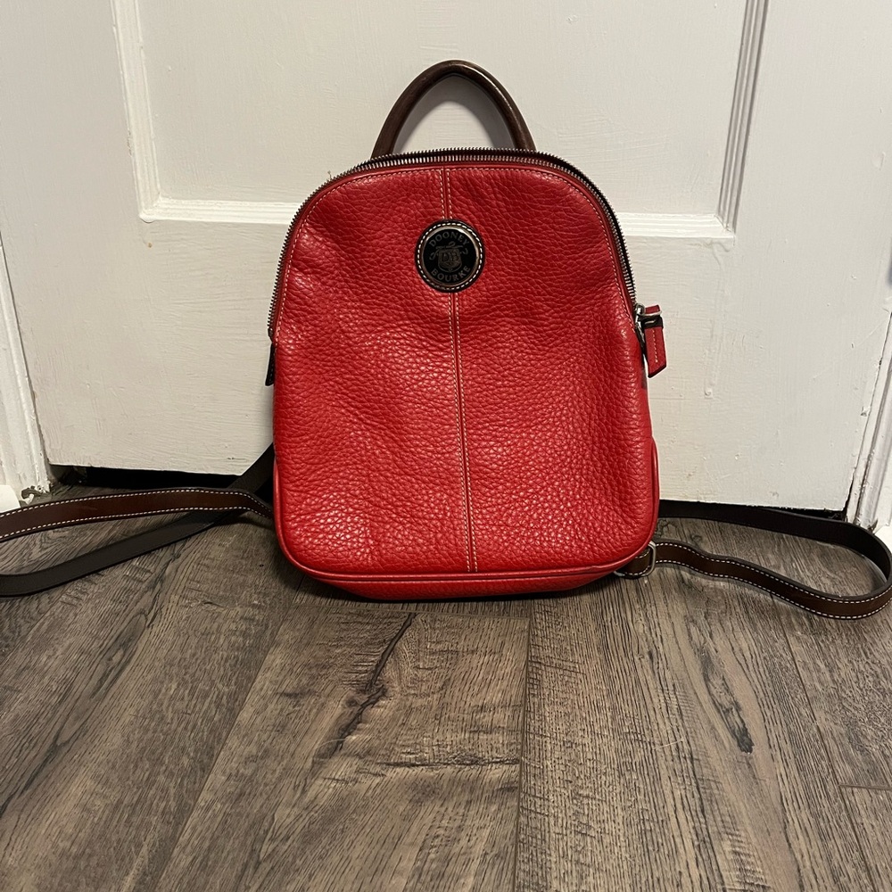 Dooney & Bourke Red Leather Backpack